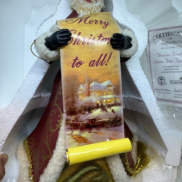 Thomas Kinkade Santa Tree Topper New - Picture 4 of 8